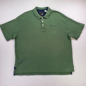 Orvis Shirt Men 2XL Olive Heavy Cotton Classic Fit Casual Outdoor Polo Vintage